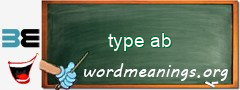 WordMeaning blackboard for type ab